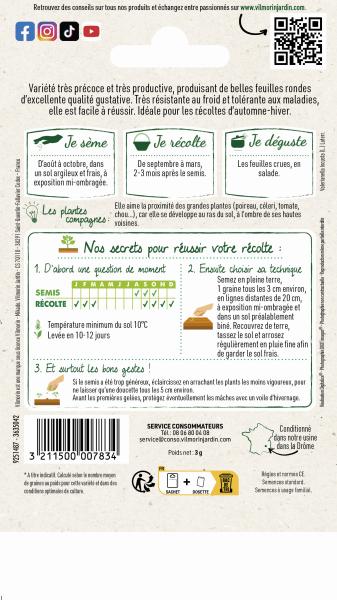 Potagères - Mâche Vit - MEDIA_PACKAGING_VERSO